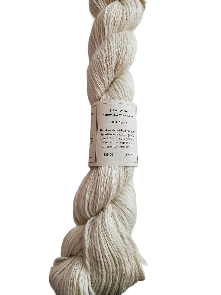 Luxurious White Alpaca Yarn 3-Ply Softness You'll Adore