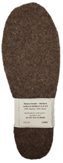Cozy Alpaca Insole: Medium Warmth, Ultimate Comfort for 22M Feet!